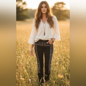 Tally Weijl Embroidered Skinny Jeans Size 30